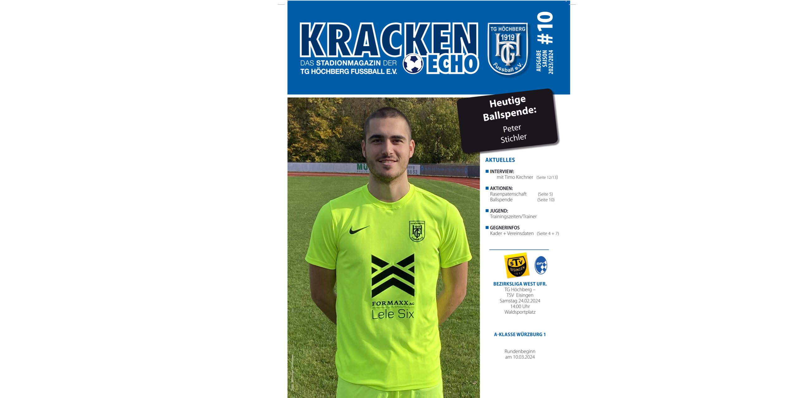 Stadionheft 10 zum Derby gegen TSV Eisingen