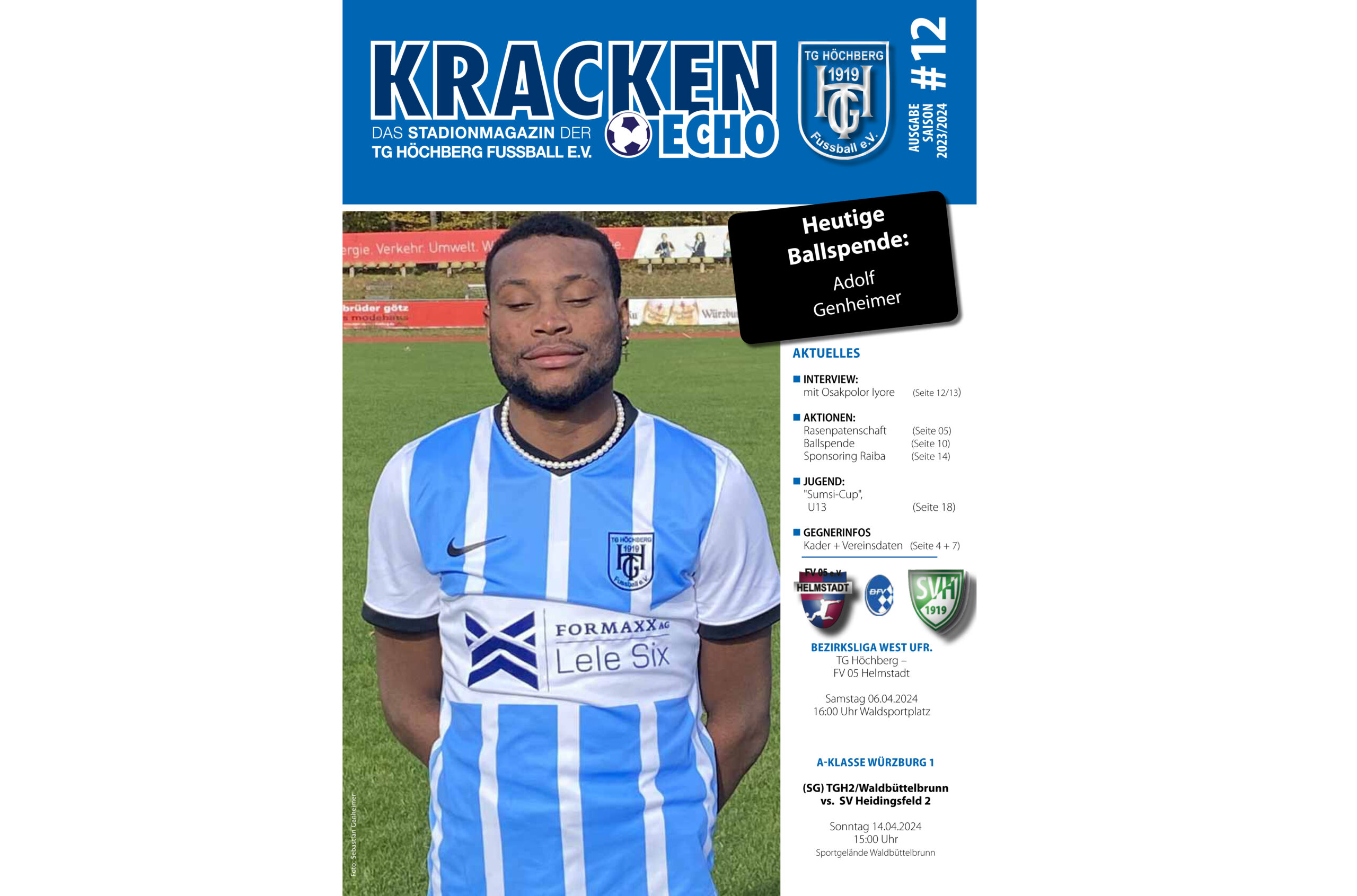 12. Stadionheft für das Heimspiel gegen FV05 Helmstadt online