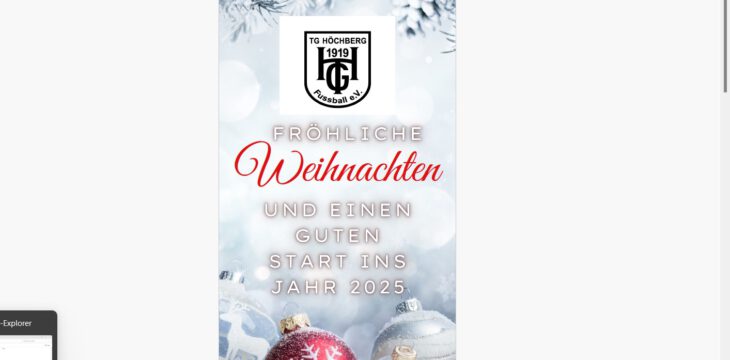 Frohe Weihnachten und einen guten Start ins Jahr 2025