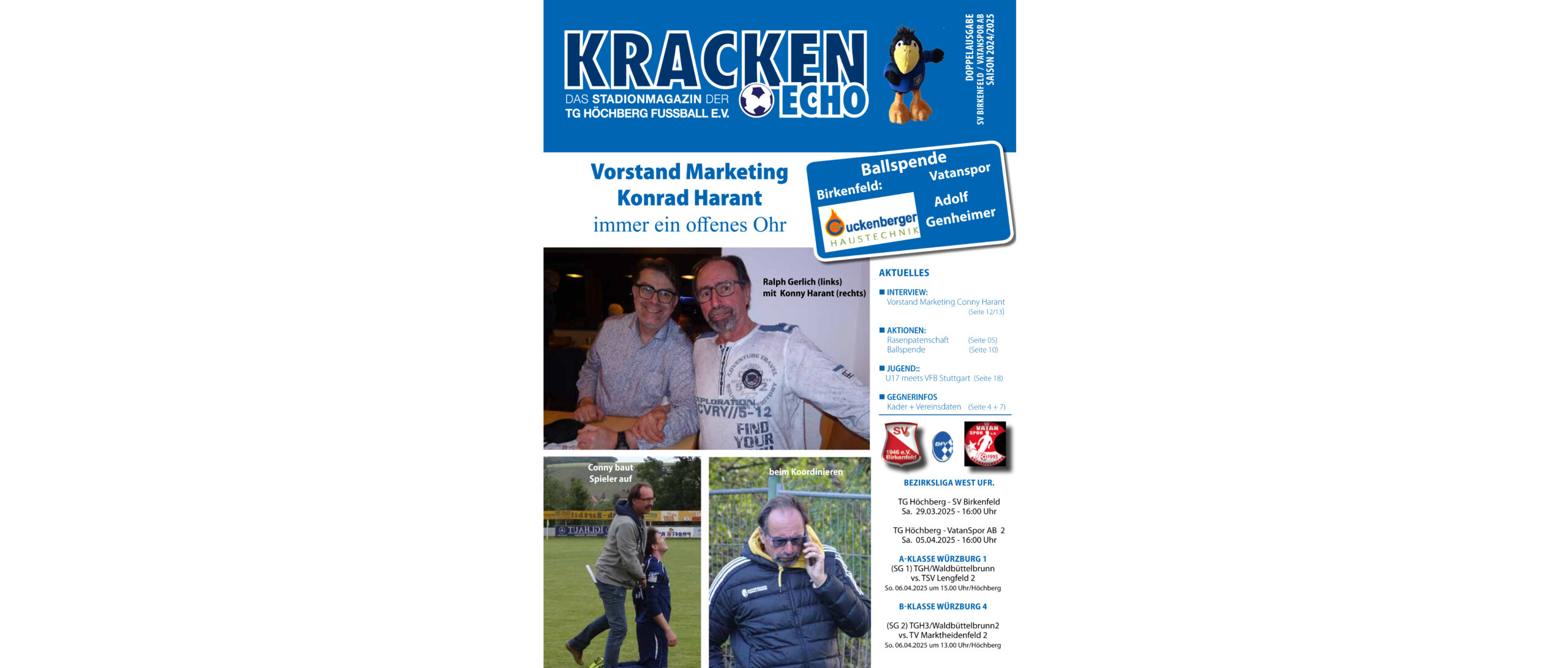 Doppelausgabe unseres Kracken-Echos vs. Birkenfeld und Vatanspor AB 2