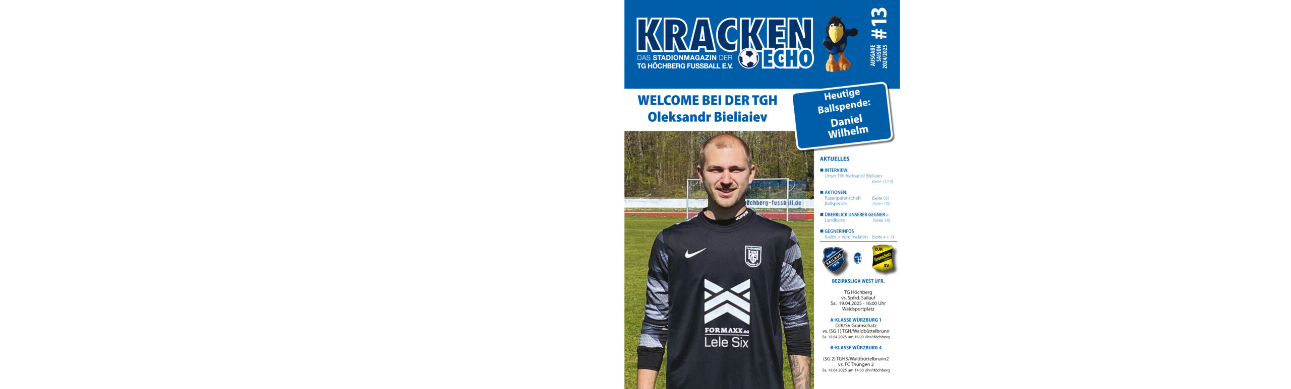 Ausgabe 13 unseres Kracken-Echo gegen Sportfreunde Sailauf