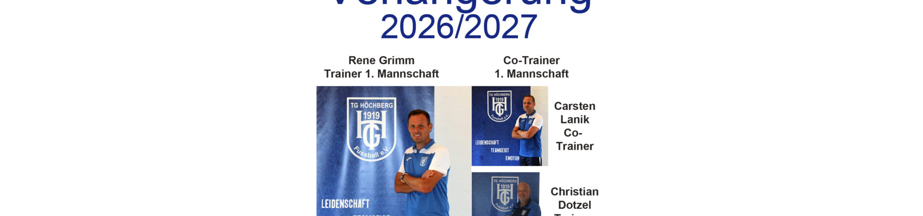 Verlängerung – Trainerteam der 1. Mannschaft
