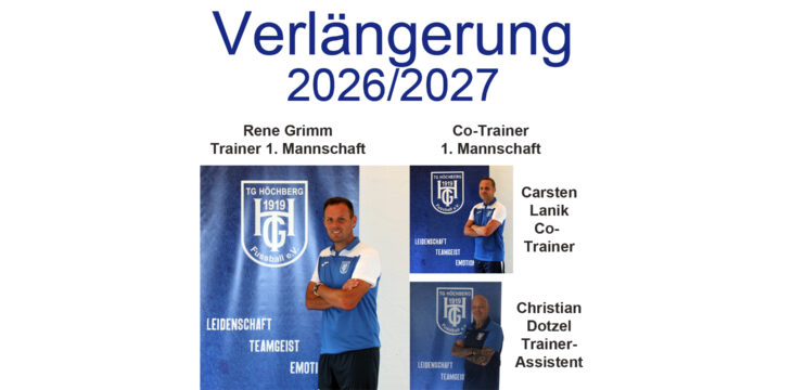 Verlängerung – Trainerteam der 1. Mannschaft