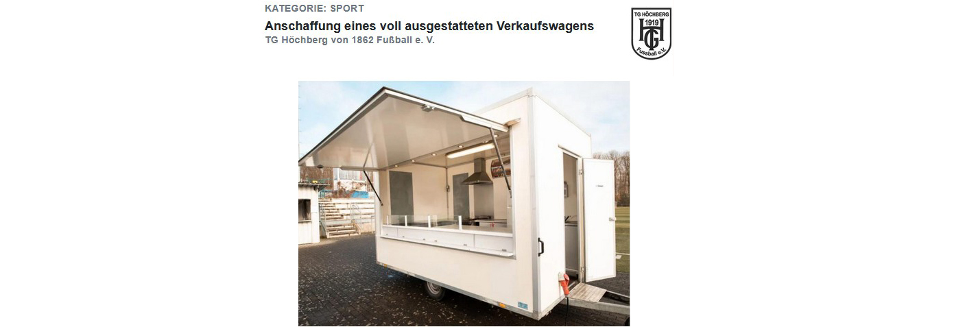 Anschaffung eines voll ausgestatteten Verkaufswagen mit der WVV